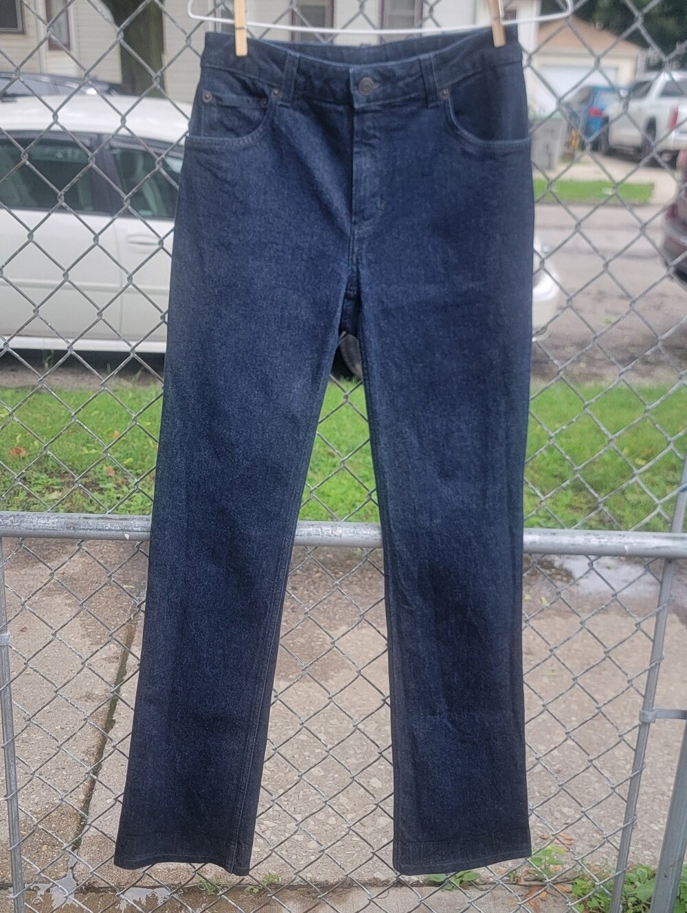 The Row Rikita Dark Indigo High Rise Straight Leg Jeans Size 4 Italy